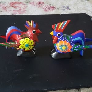 Decorative Wooden chickens 2